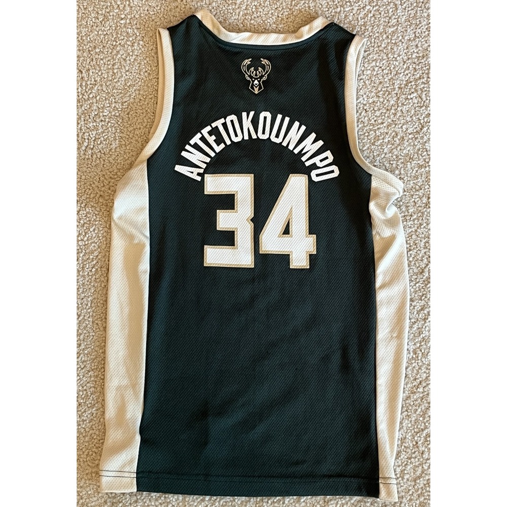 NBA Milwaukee Bucks Giannis Antetokounmpo Basketball Jersey Mens S Green 34